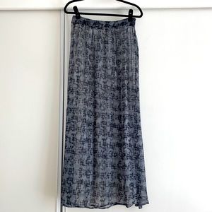 Sheer Patterned Maxi Skirt
